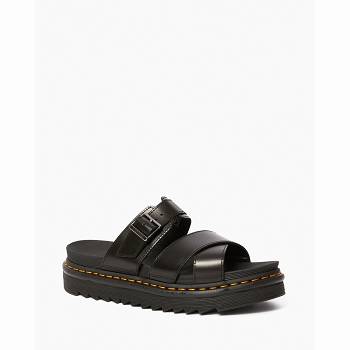 Dr Martens Férfi Ryker Bőr Strap Slide Szandál Fekete